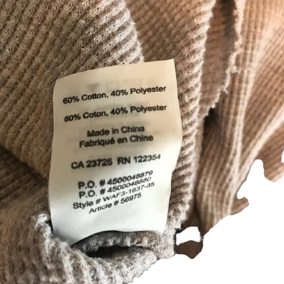 TNA Golden Grey Waffle Knit Thermal Kangaroo Pocket Size S - Picture 7 of 7